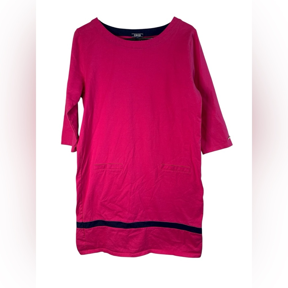 Izod Vibrant Pink and Navy Top